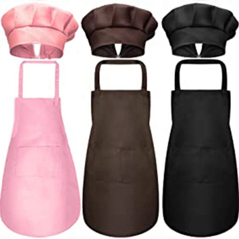 Kids Apron Set Supplier - Polyester Home Cute Custom Printed Kitchen Adjustable Straps