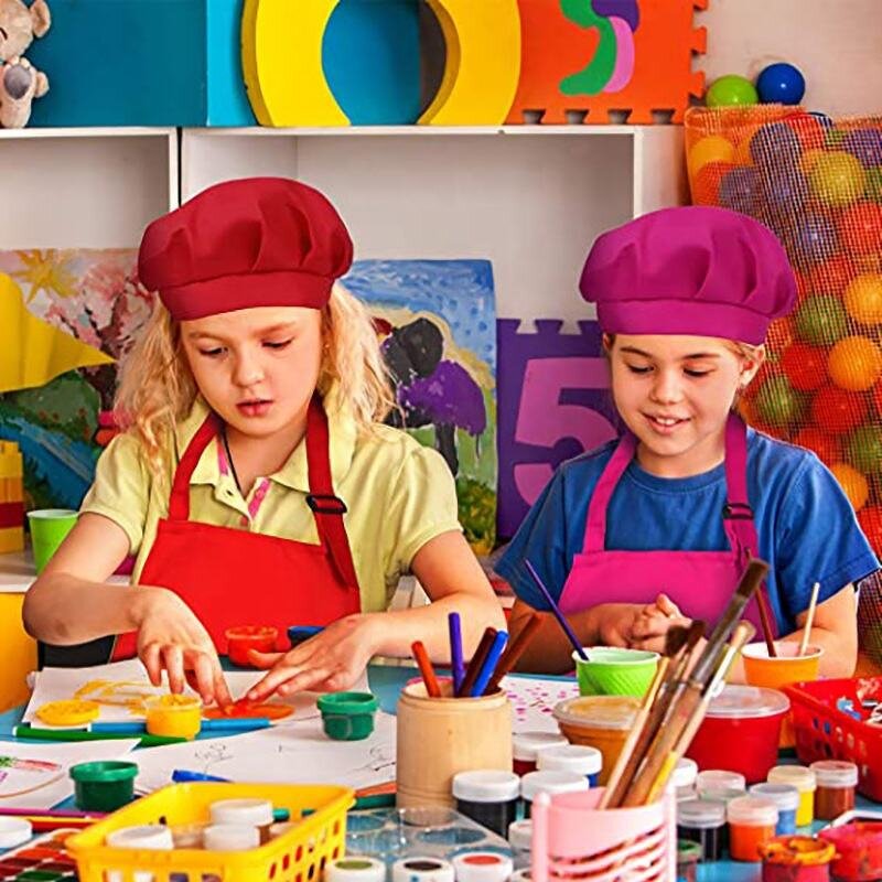 Kids Apron Set Supplier - Polyester Home Cute Custom Printed Kitchen Adjustable Straps