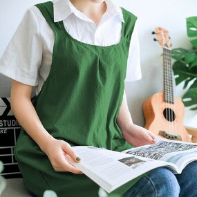 Cross Back Apron Factory - Women Cotton Linen Japanese Housework Baking Wrap