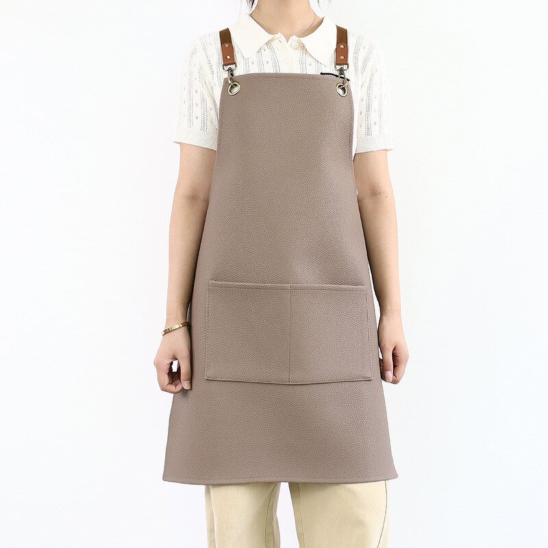 Waterproof PU Apron Supplier - Cross Shoulder Strap Adjustable Barber Shop