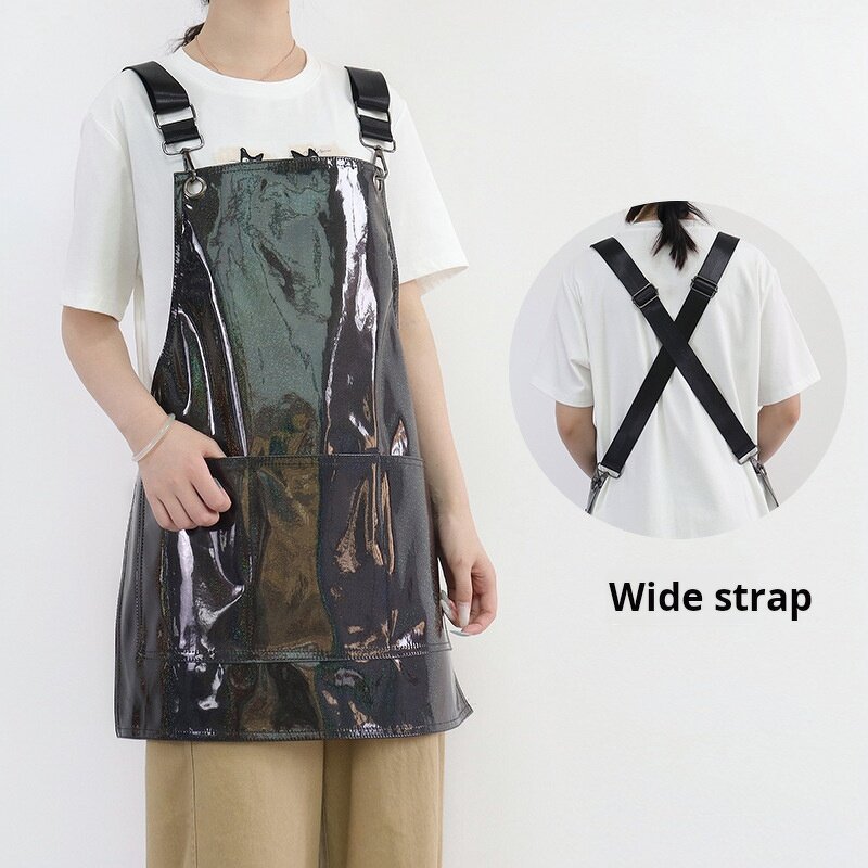 PU Bib Apron Factory - Waterproof Sleeveless Customized Logo Durable for Artists