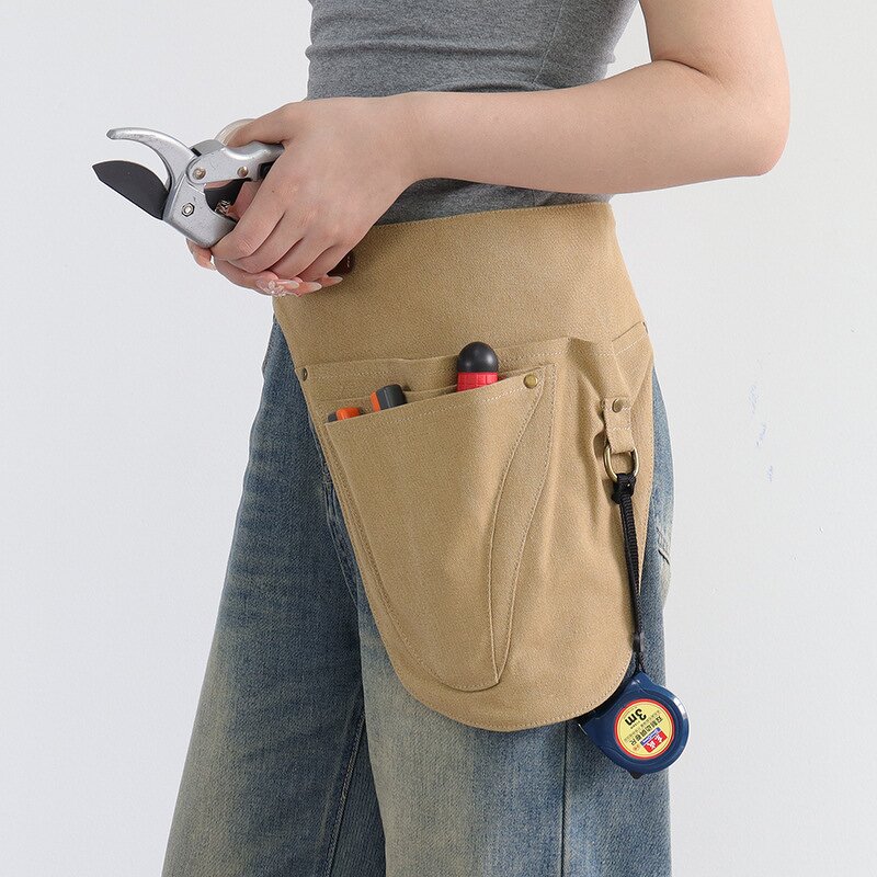 Single Sided Waist Apron Supplier - Canvas Adjustable Webbing Garden Trimmed Woodworking