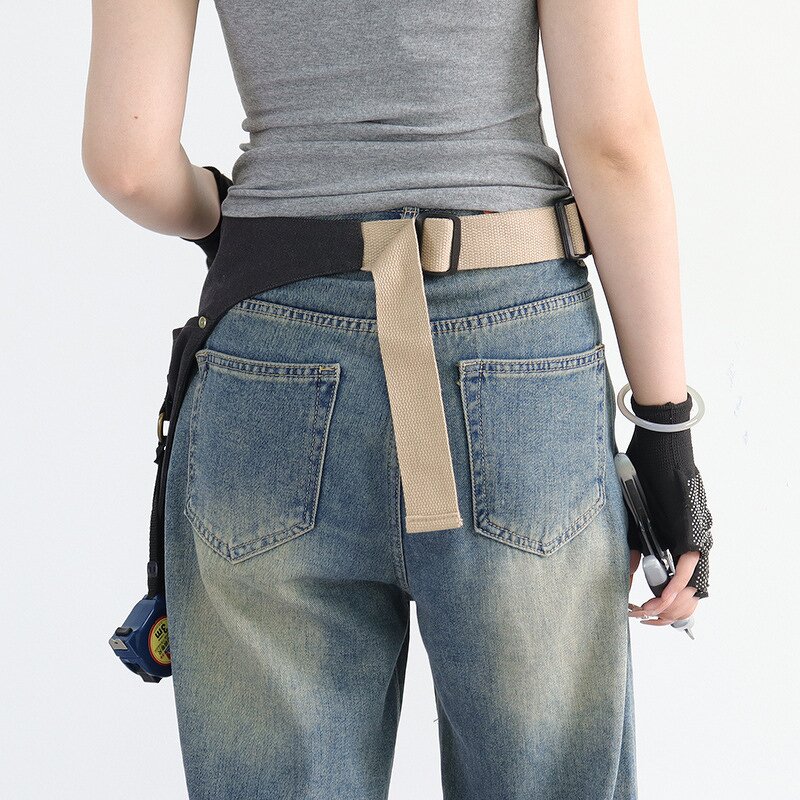 Single Sided Waist Apron Supplier - Canvas Adjustable Webbing Garden Trimmed Woodworking