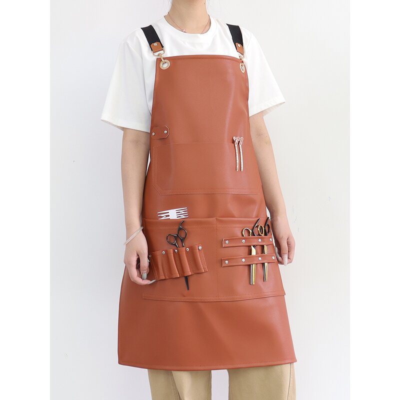 Black PU Apron Supplier - Heavy Duty Waterproof Chefs Butchers Hairdressers