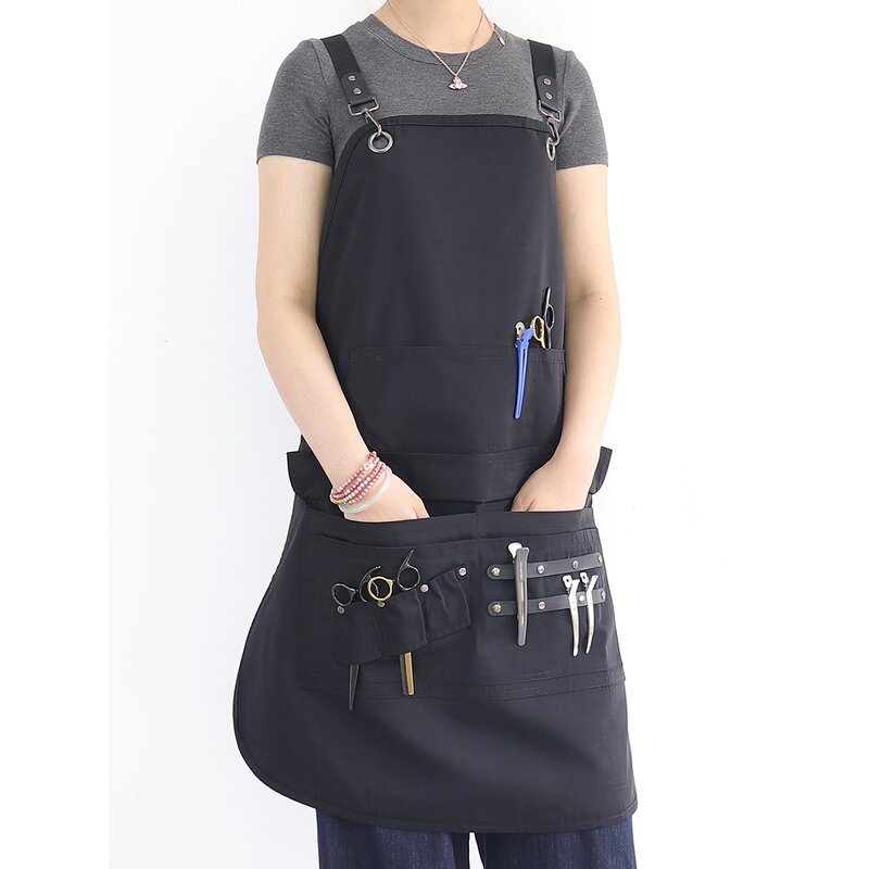 Waterproof Hairdressing Apron Factory - Black Adjustable Webbing Multi-Functional