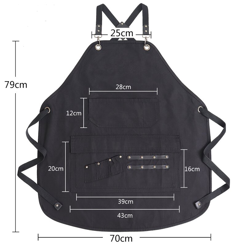Waterproof Hairdressing Apron Factory - Black Adjustable Webbing Multi-Functional