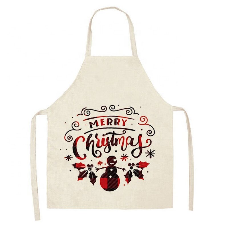Christmas Apron Manufacturer - Cheap Bulk Christmas Cooking Couple Kids Santa