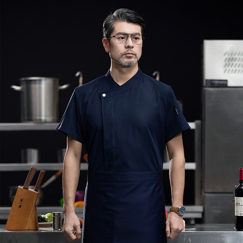 Kitchen Work Coat Manufacturer - White Men's High-End Cotton Baking Chef Outfit