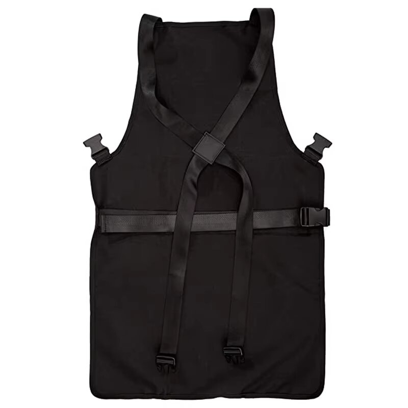 Waterproof Apron Supplier - European American Zippered Pocket Black Hairdressers