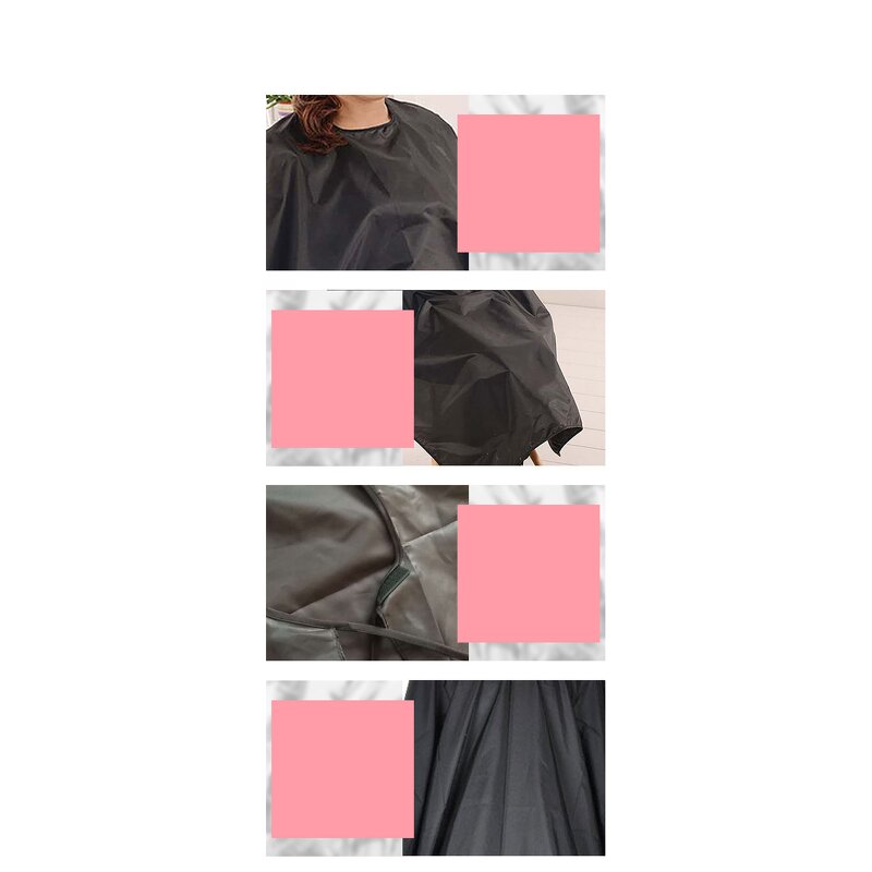Salon Barber Cape Supplier - Factory Price OEM Custom Logo Black Polyester