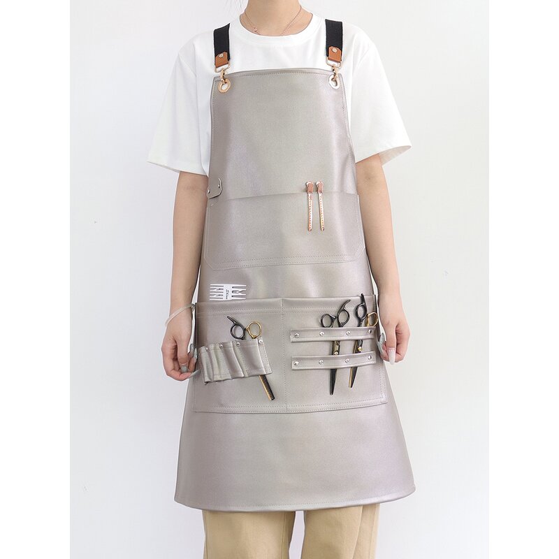 Black PU Apron Supplier - Heavy Duty Waterproof Chefs Butchers Hairdressers