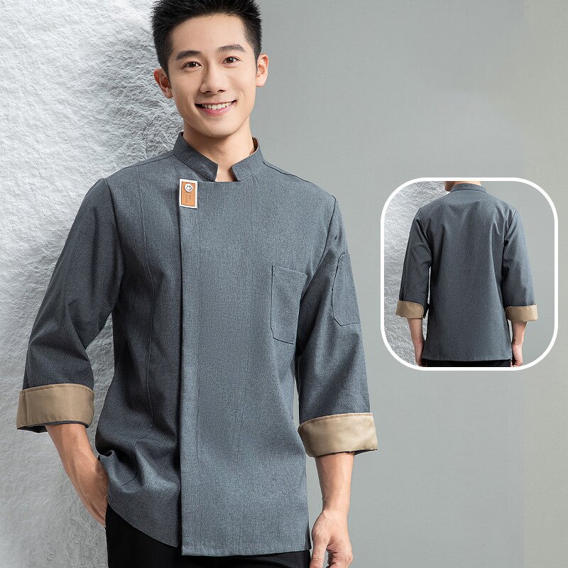 Hotel Chef's Uniform Supplier - Short Sleeved Men's Breathable Catering Kitchen