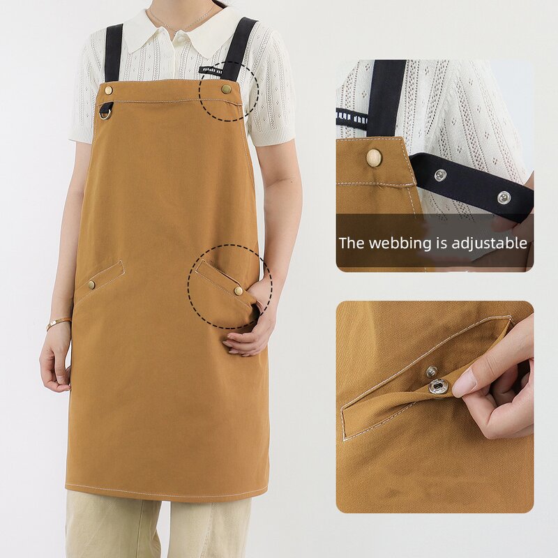 Cotton Aprons Supplier - Comfortable for Women Custom Logo Kitchen Restaurants
