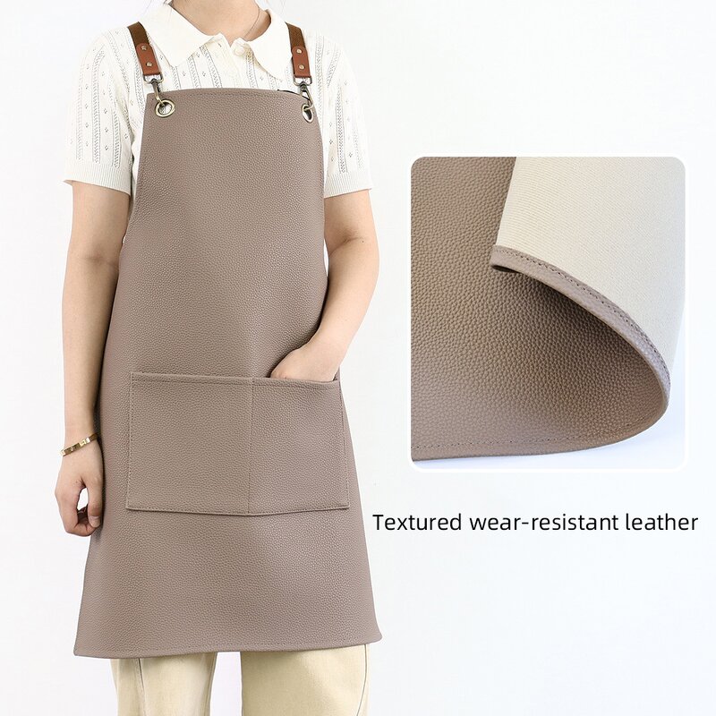 Waterproof PU Apron Supplier - Cross Shoulder Strap Adjustable Barber Shop