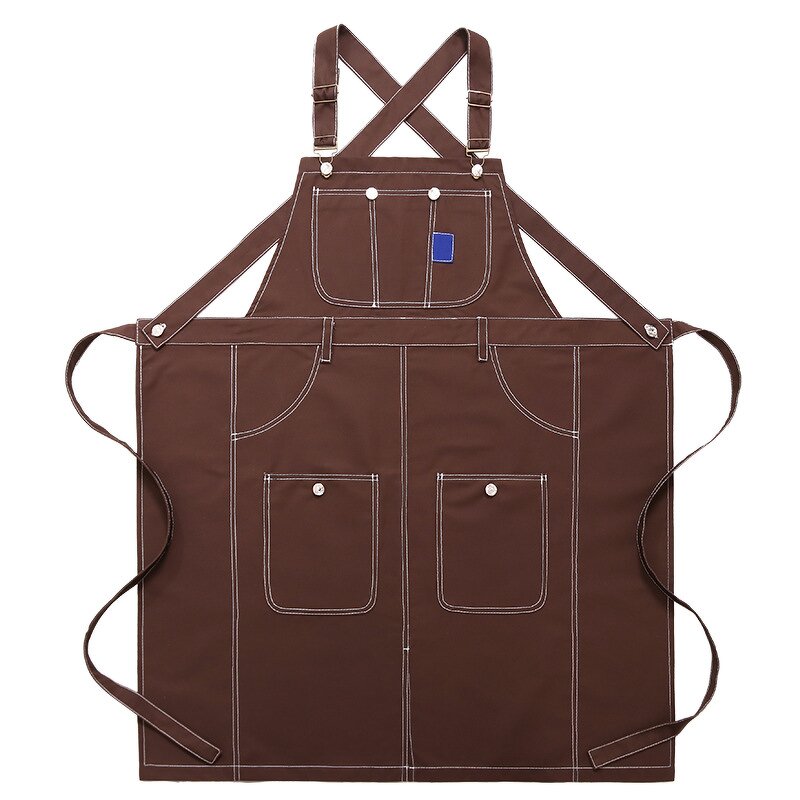 Coffee Shop Apron Supplier - Canvas Printed Logo Men's Women's Baking Hairdressing