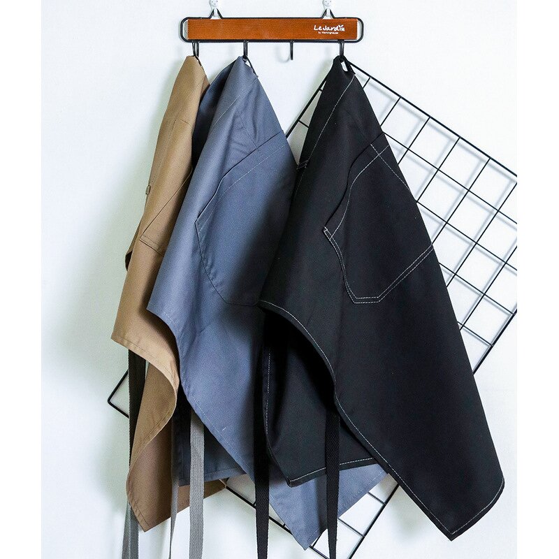 Canvas Short Apron Supplier - Slit Style Chef Baking Personalized LOGO Restaurant