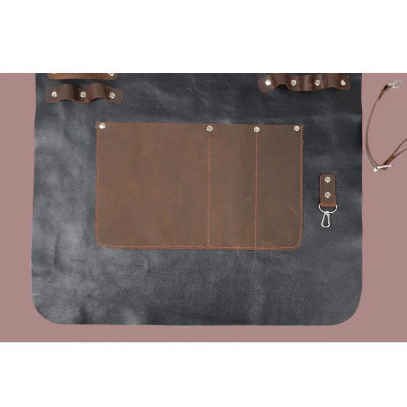 Leather Look Apron Manufacturer - Vintage Heavy Duty Custom Logo Chef Grill