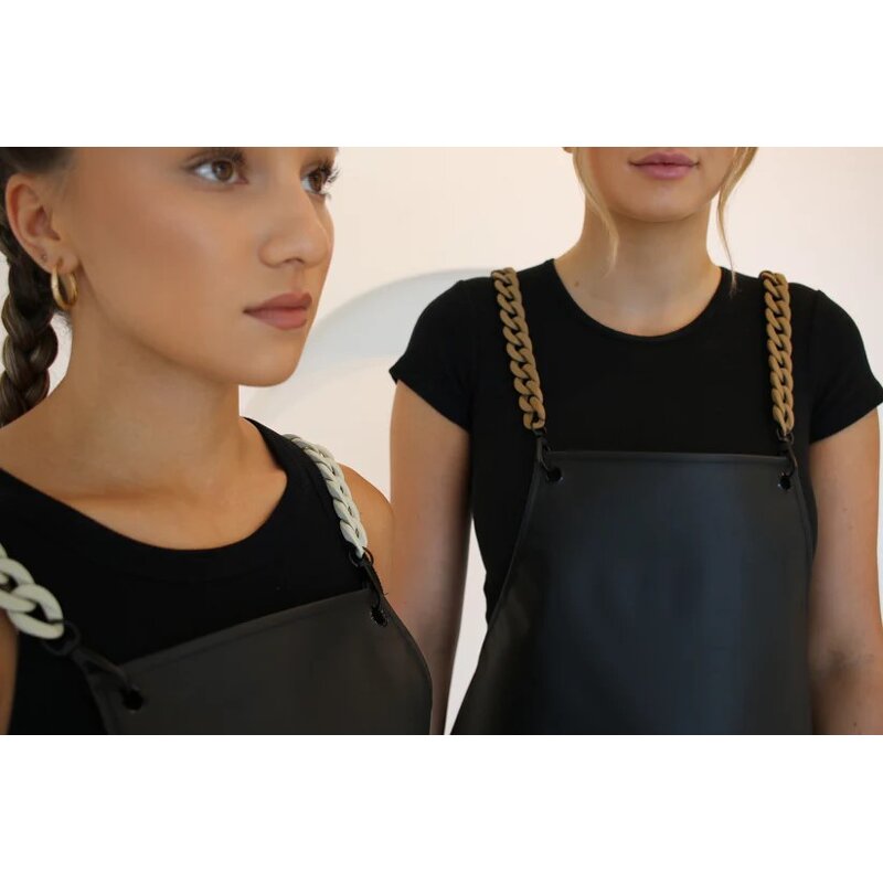 Nail Salon Apron Manufacturer - Black Clear Transparent with Pockets Unisex