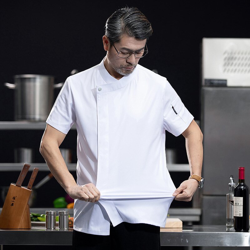 Kitchen Work Coat Manufacturer - White Men's High-End Cotton Baking Chef Outfit