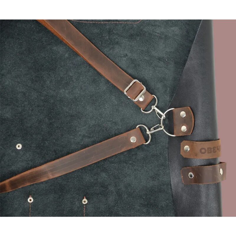 Leather Look Apron Manufacturer - Vintage Heavy Duty Custom Logo Chef Grill