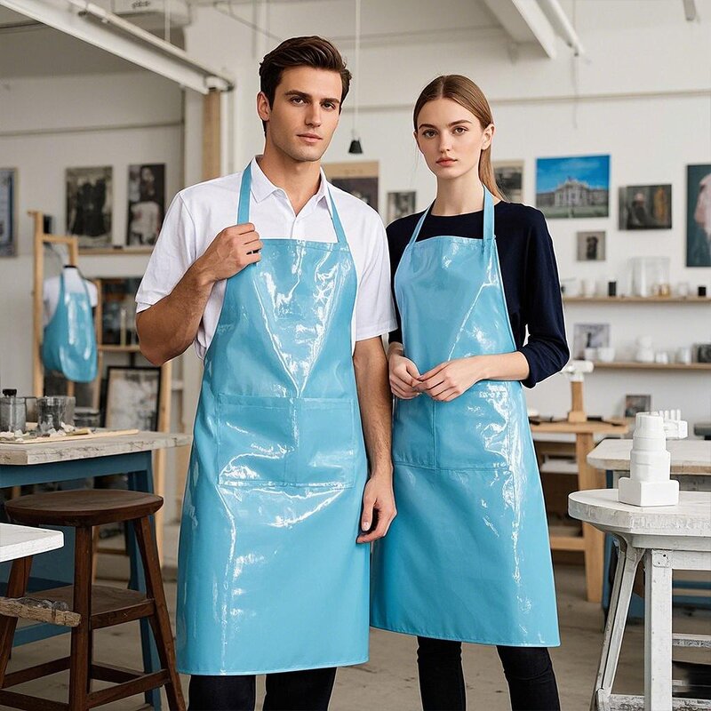 PVC Apron Manufacturer - Waterproof Adjustable Belt Kitchen Dining Car Wash