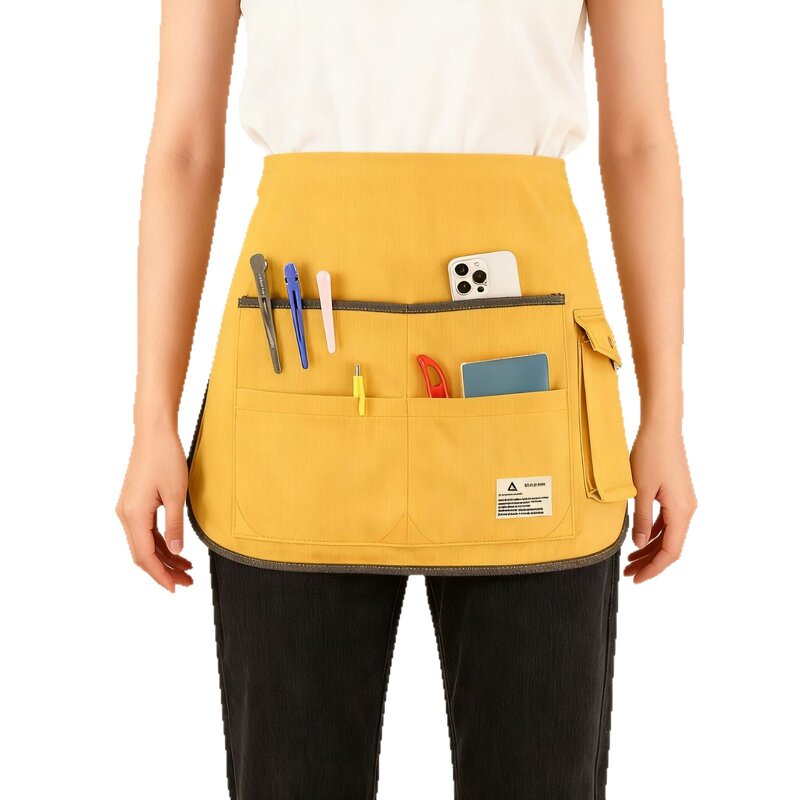 Cotton Waist Apron Factory - Short with Multiple Pockets Beauty Garden Hairdressers