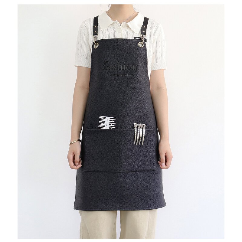 Waterproof PU Apron Supplier - Cross Shoulder Strap Adjustable Barber Shop