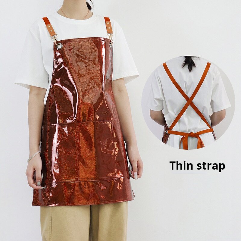 PU Bib Apron Manufacturer - Customized Logo Waterproof Durable Sleeveless for Salon