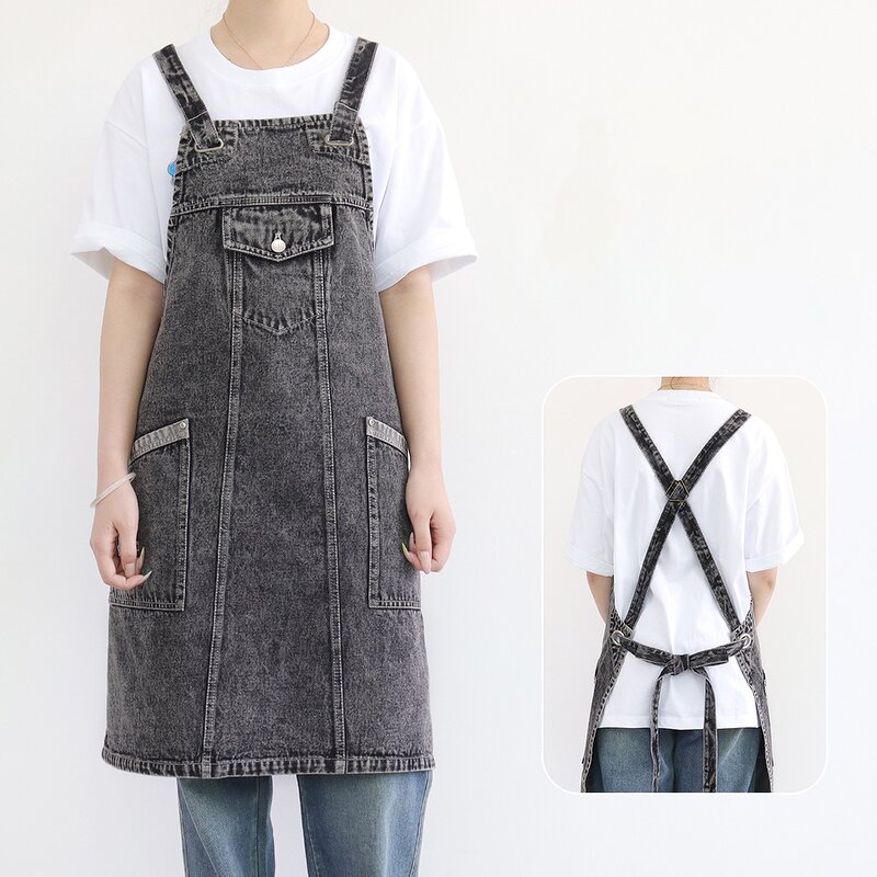 Cotton Denim Apron Manufacturer - Stain Proof Household Pinafore Kitchen Work