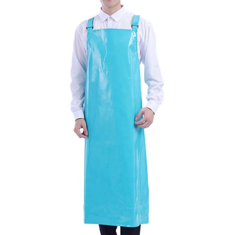 Industrial TPU Apron Supplier - Tear Resistance Blue Reusable Meat Processing