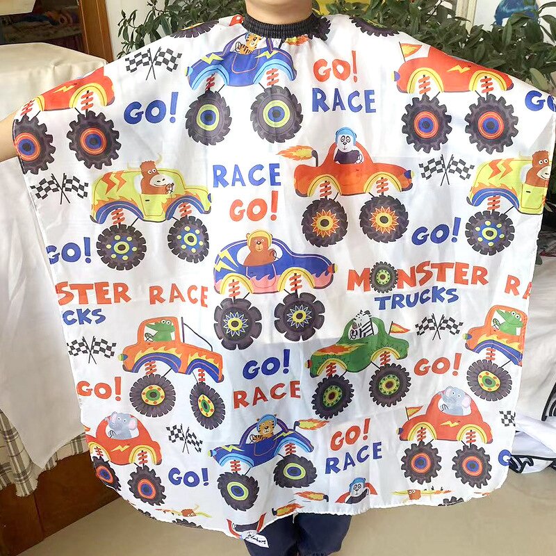 Kids Barber Cape Manufacturer - New Environmental Cartoon Pattern Non-stick