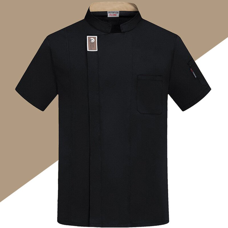 Hotel Chef's Uniform Supplier - Short Sleeved Men's Breathable Catering Kitchen