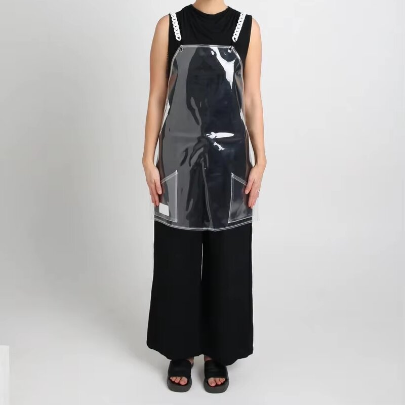 Waterproof Apron Supplier - 5MM Thickness Acrylic Straps Transparent Large Pockets