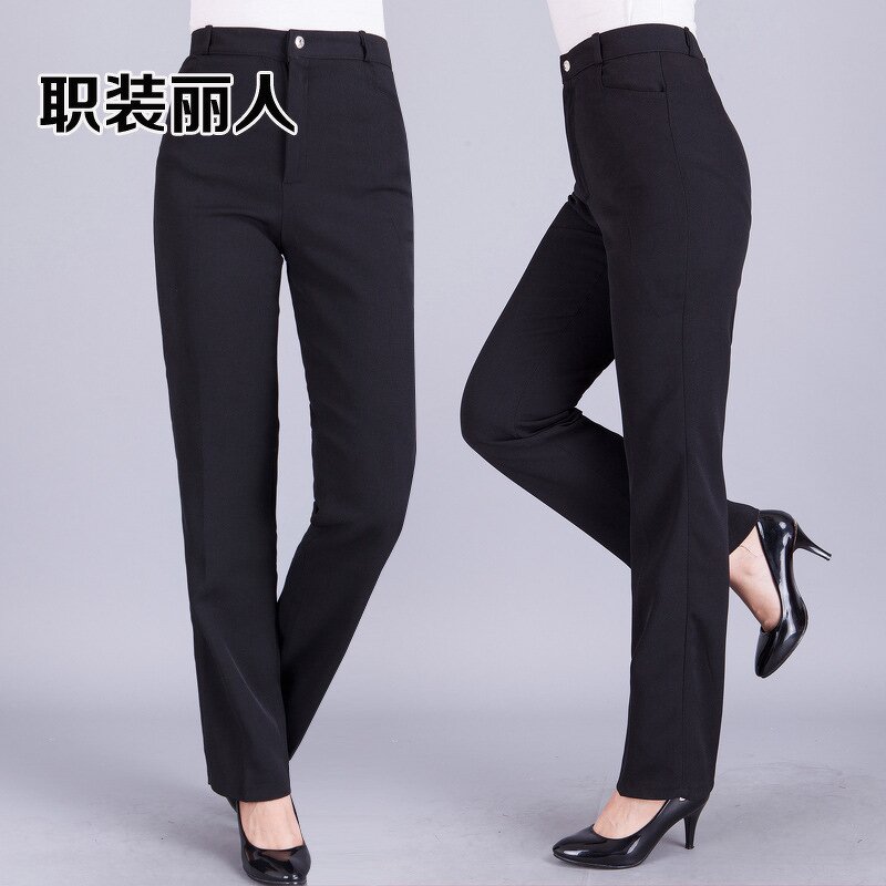 Men's Work Pants Factory - Polyester Lightweight Breathable Black Kitchen Casual