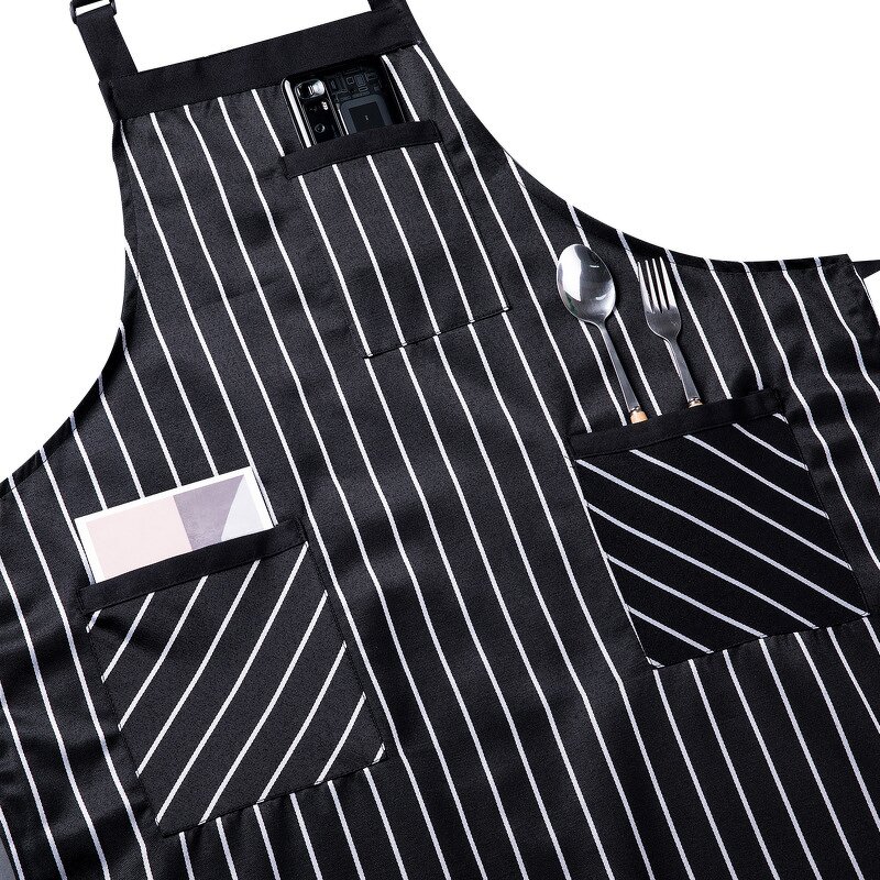 Polyester Cotton Apron Manufacturer - New Striped Adjustable Halter Home Kitchen