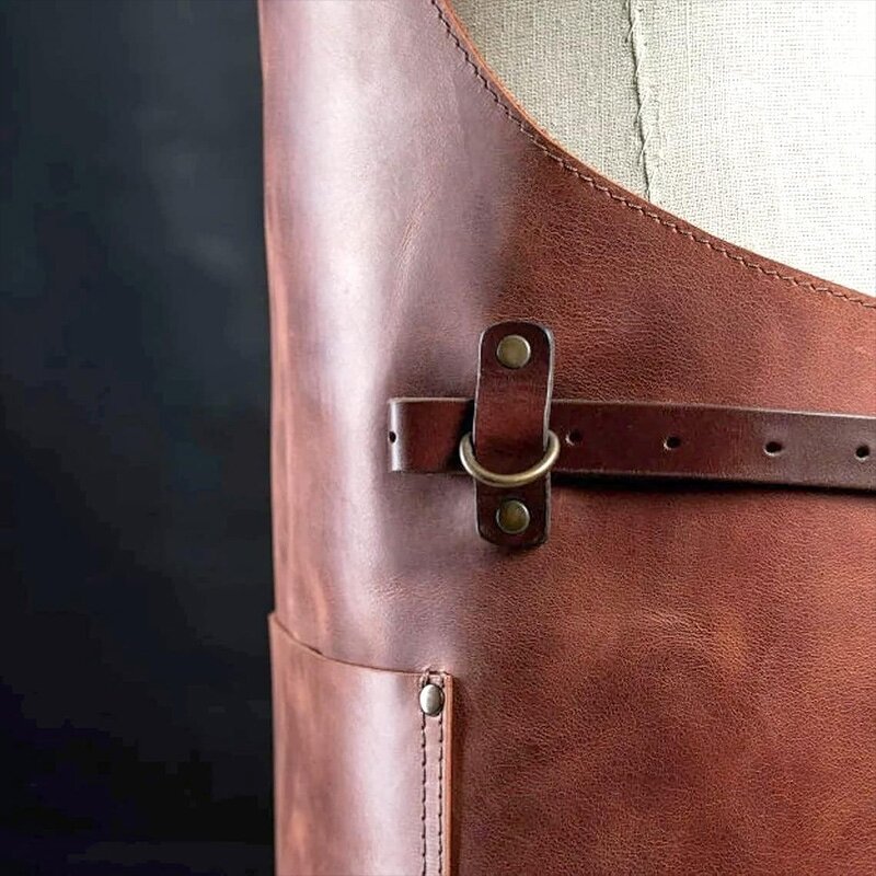 PU Apron Manufacturer - Custom Logo Neck Adjustable Barber BBQ Waterproof