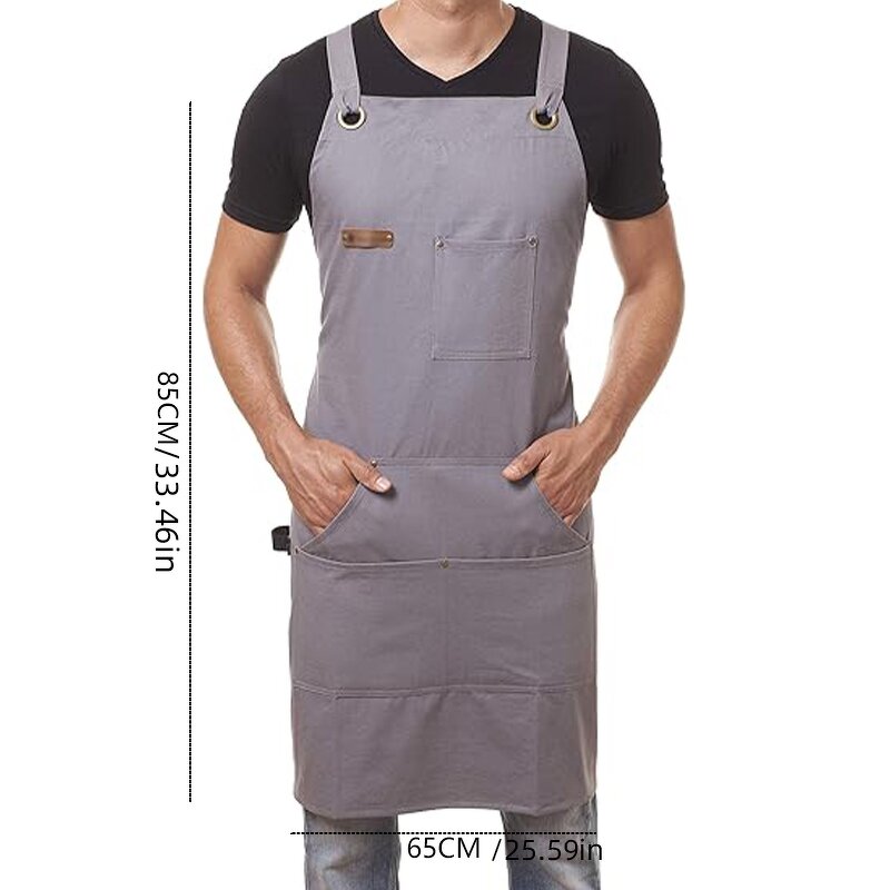 Unisex Denim Apron Supplier - Blue for Chef Cooking Baking Cafe Uniform