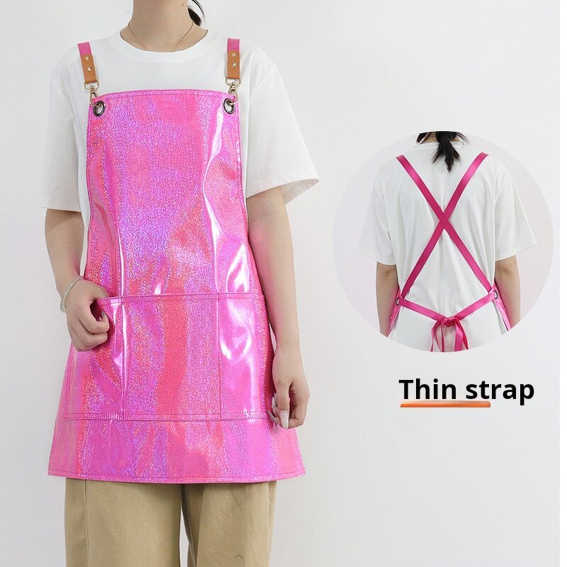 PU Bib Apron Manufacturer - Customized Logo Waterproof Durable Sleeveless for Salon
