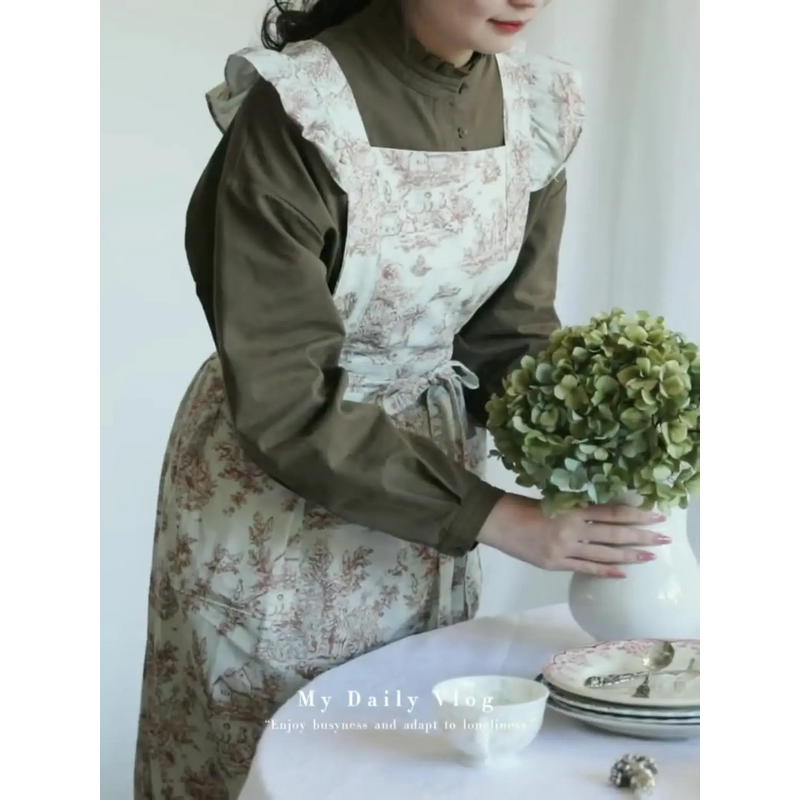 Printed Pattern Apron Factory - Women Custom Logo Digital Cotton Waterproof Florist