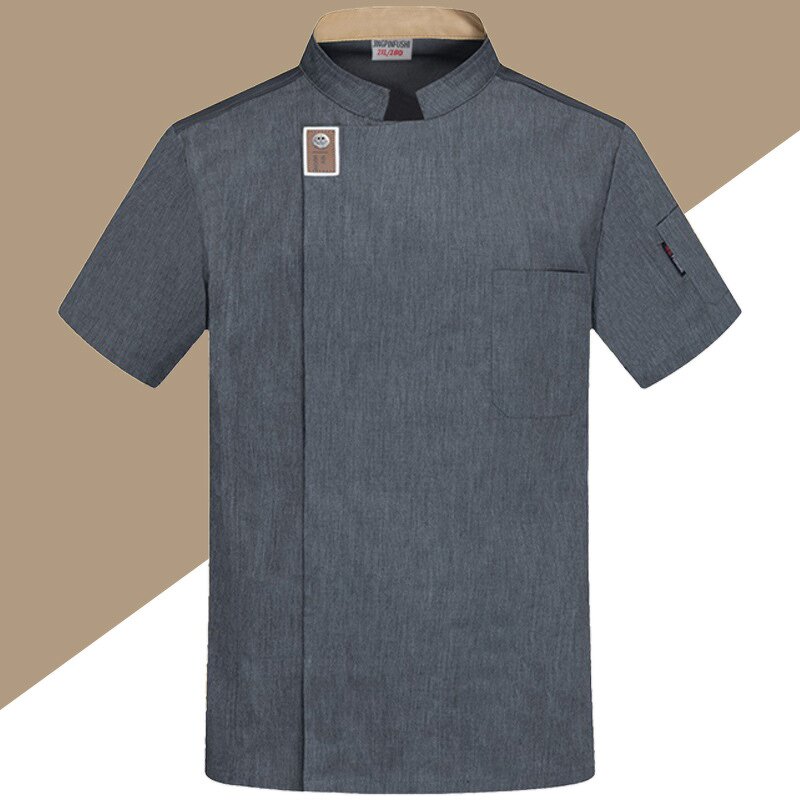 Hotel Chef's Uniform Supplier - Short Sleeved Men's Breathable Catering Kitchen
