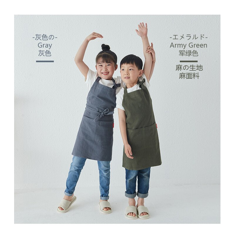 Kids Linen Apron Manufacturer - High Quality Personalized Girls Painting Smock