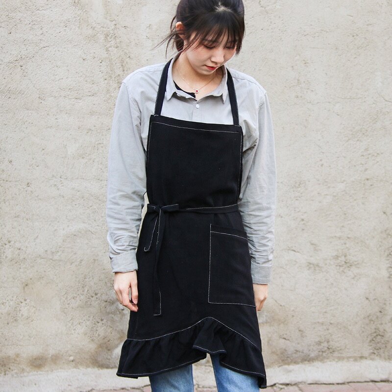 Floral Rustic Apron Factory - Japanese Fashion Ruffle Florist Kitchen Housework