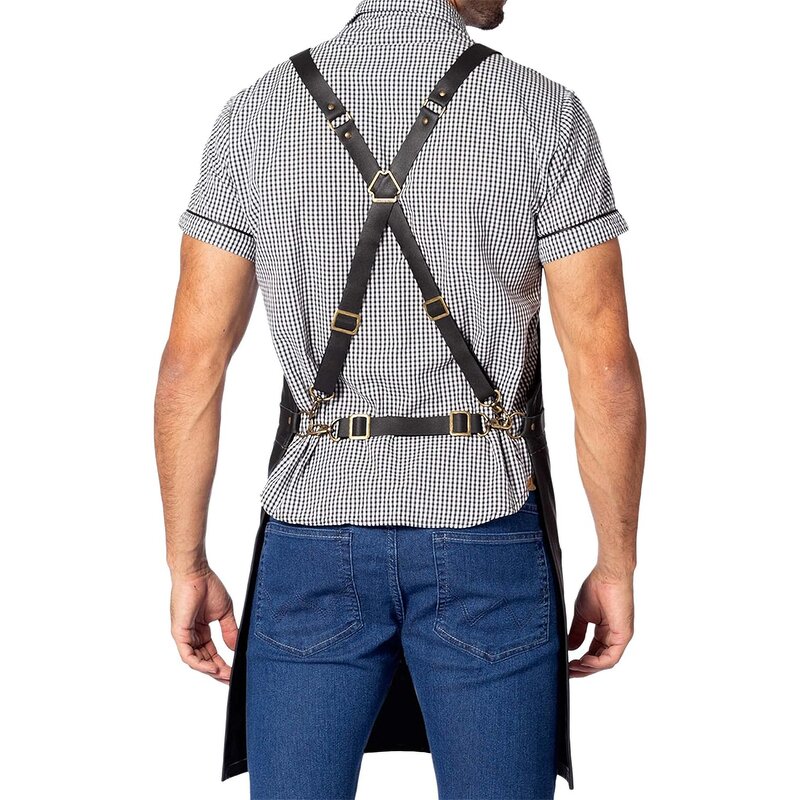 Waterproof Stain Resistant Apron Manufacturer - Black Adjustable Ribbon Catering