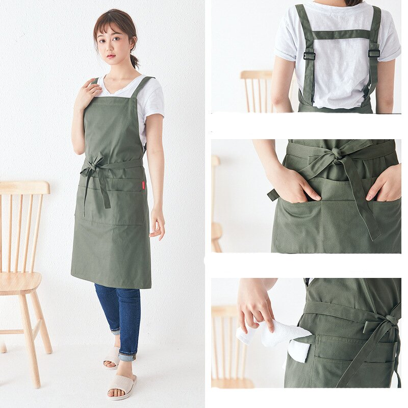 Unisex Cotton Apron Factory - H Strap Adjustable Cooking Baking Gardening