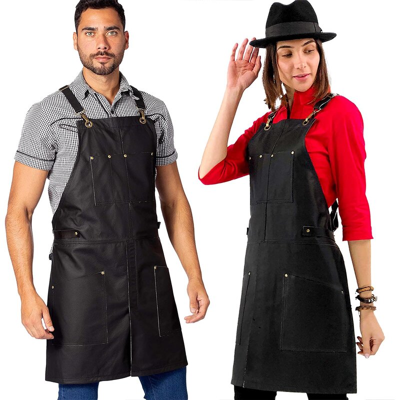 Waterproof Stain Resistant Apron Manufacturer - Black Adjustable Ribbon Catering