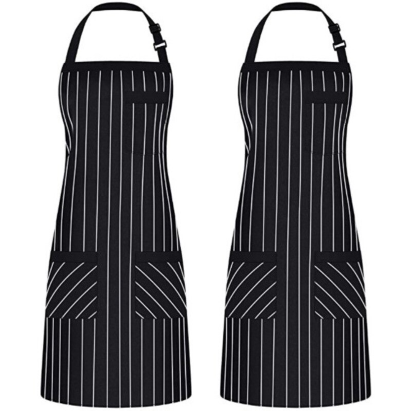 Polyester Cotton Apron Manufacturer - New Striped Adjustable Halter Home Kitchen