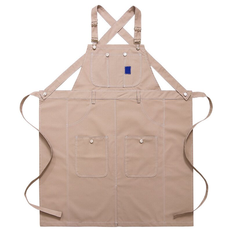Coffee Shop Apron Supplier - Canvas Printed Logo Men's Women's Baking Hairdressing