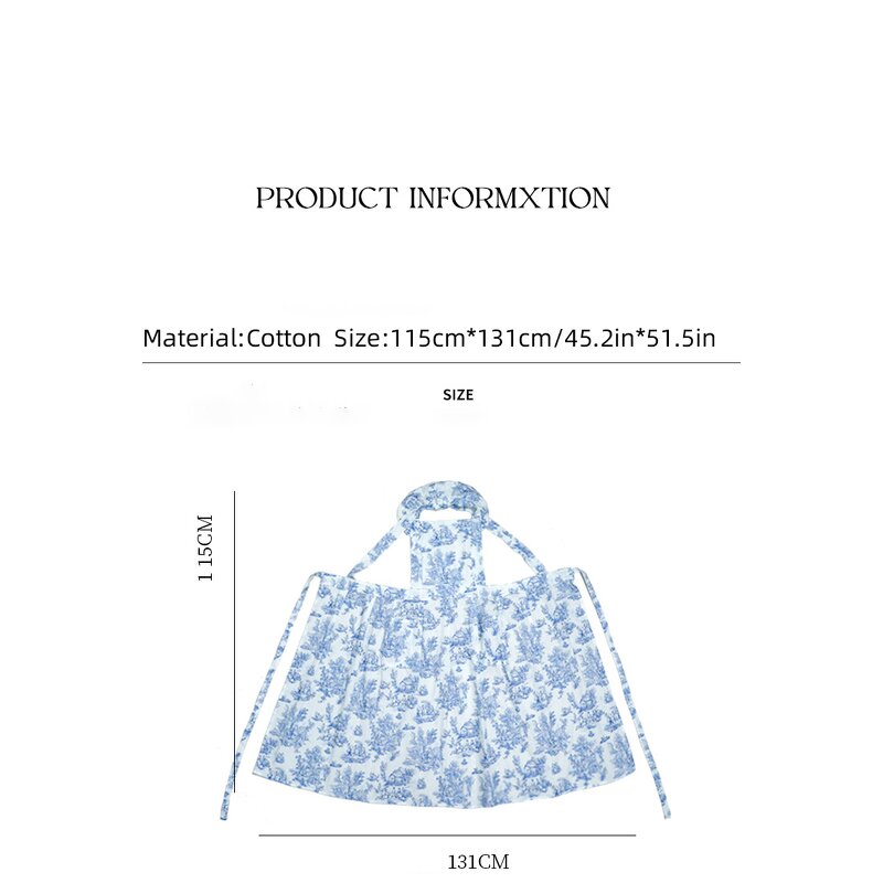 Digital Printed Apron Manufacturer - New Cotton Women's Garden Florist Waterproof