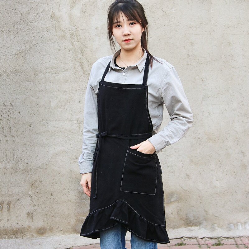 Floral Rustic Apron Factory - Japanese Fashion Ruffle Florist Kitchen Housework