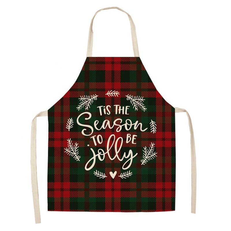 Christmas Apron Manufacturer - Cheap Bulk Christmas Cooking Couple Kids Santa